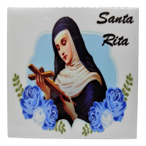 - Azulejo Personalizado Santa Rita Com Ímã 7,5x7,5