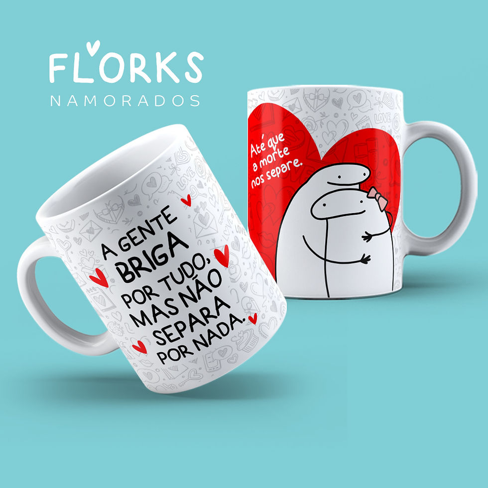 Miniatura: - Canecas Porcelana Flork Dia dos Namorados 1