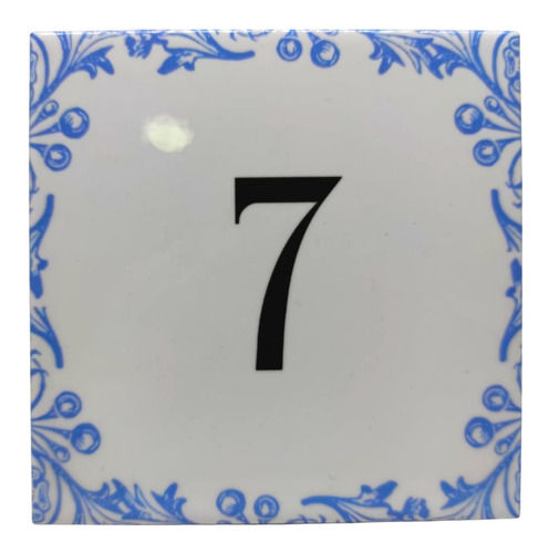 - Azulejo Personalizado Número 7 Para Decoração Casa 10x10