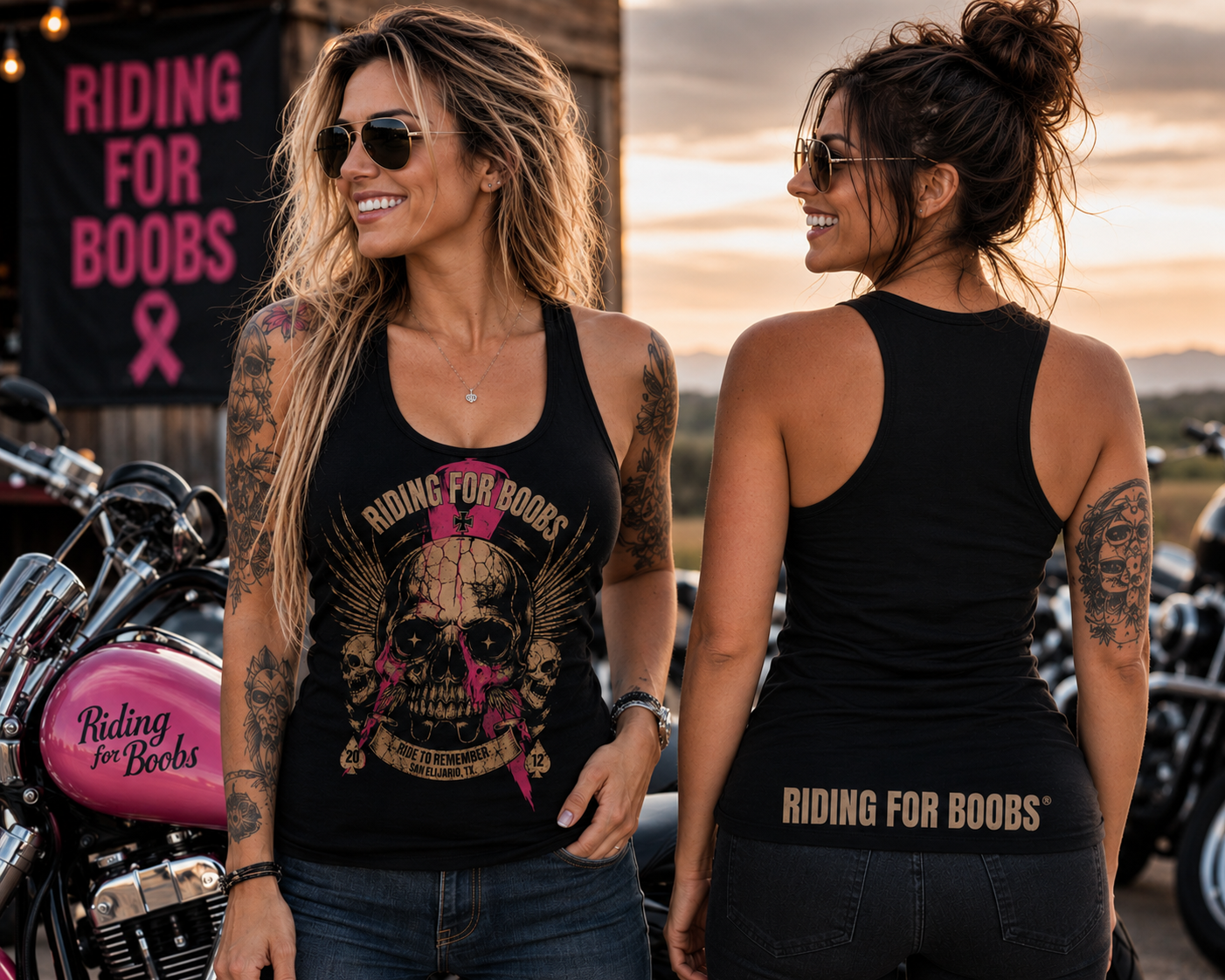 Riding For Boobs® Women's Racerback Tank