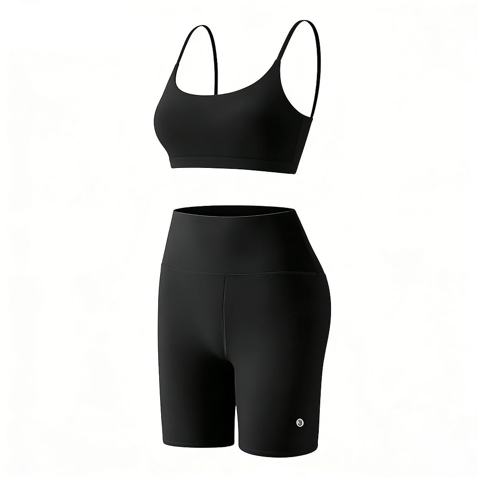 Miniatura: Conjunto fitness feminino com top e short