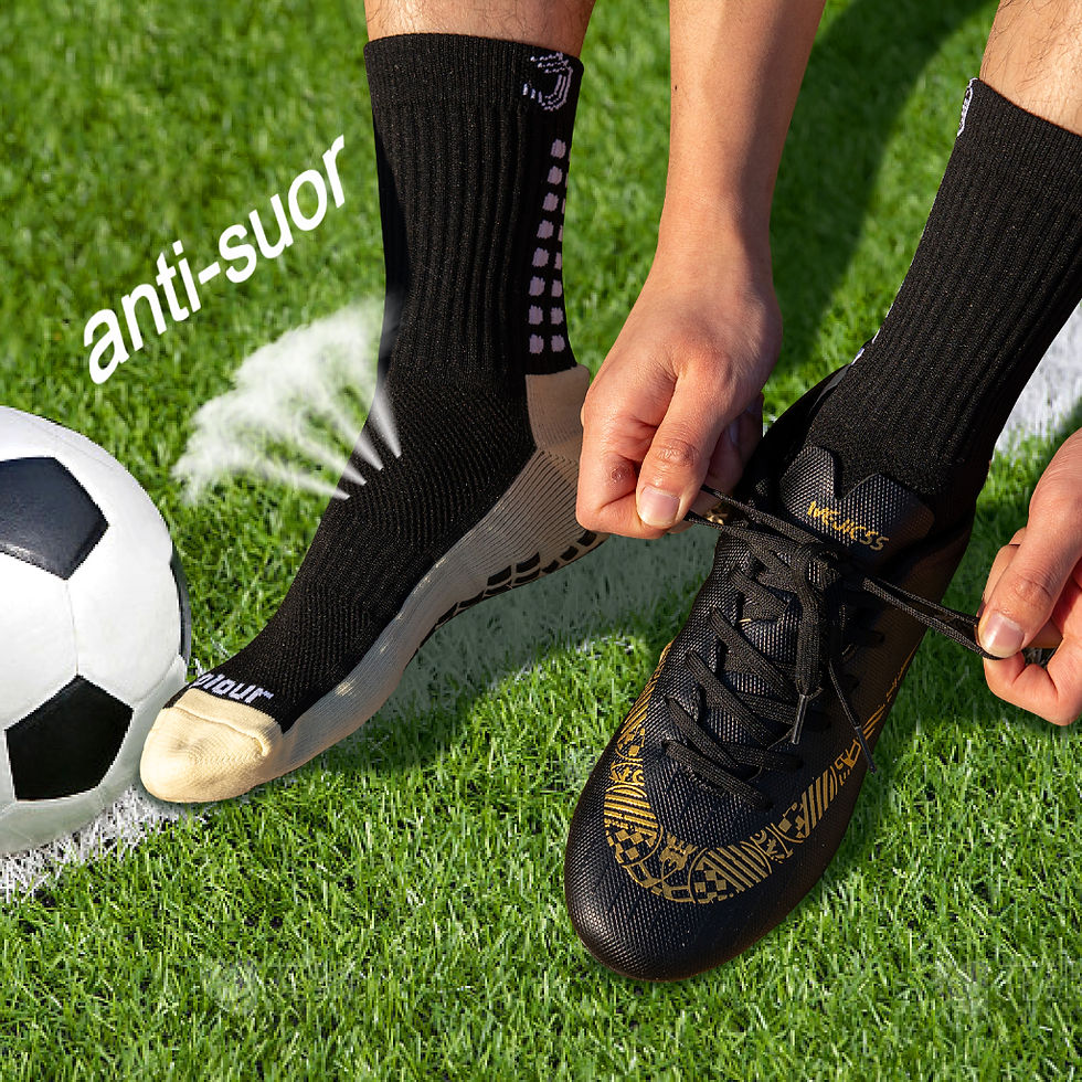 Miniatura: Meia Esportiva Antiderrapante para Futebol, Corrida e Ciclismo