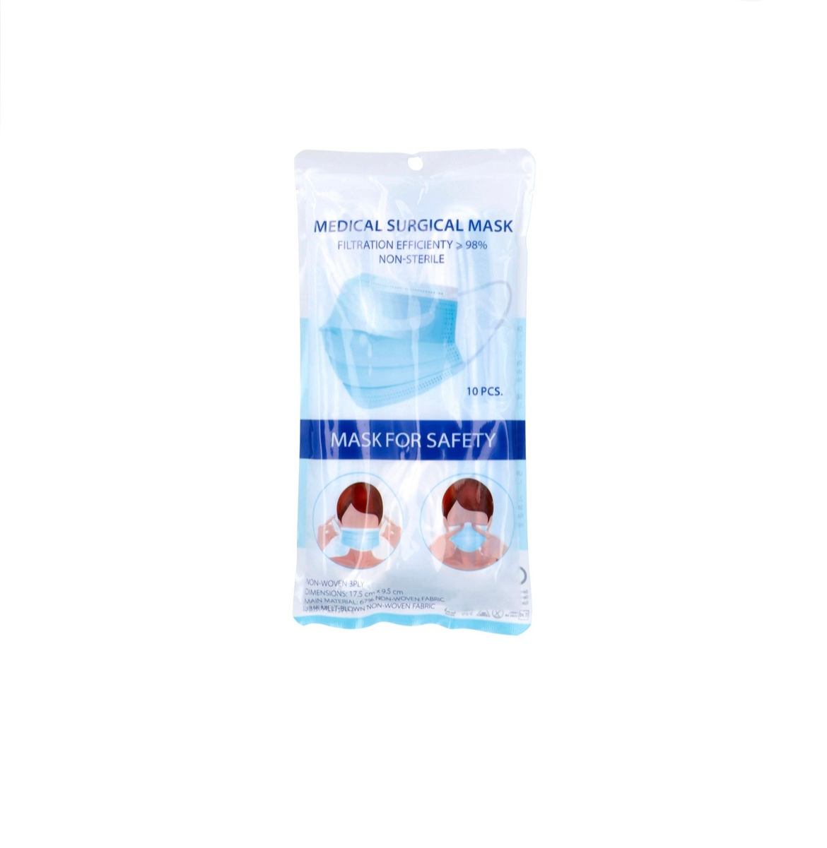 Mundbind 1 x 10 stk. med næseklemme 