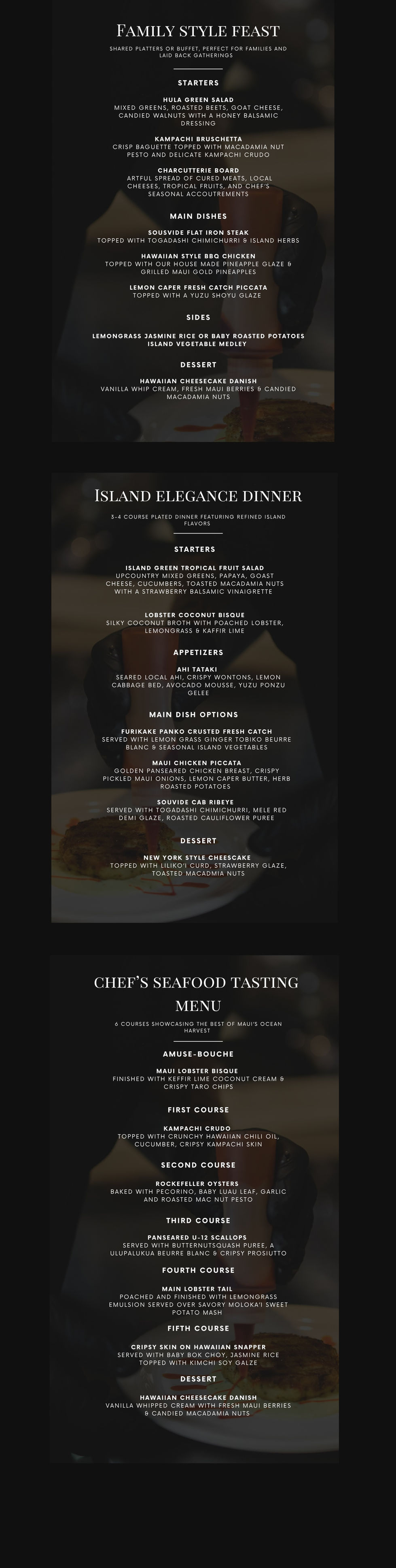 private chef menu canva