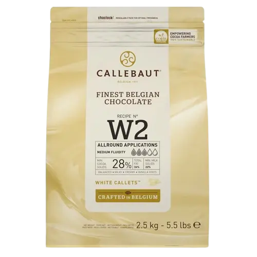 28% White Chocolate Callets Callebaut 2.5kg