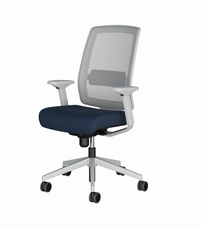 Cadeira ergonômica branca Tess para escritórios - Alberflex Móveis Corporativos para Escritórios