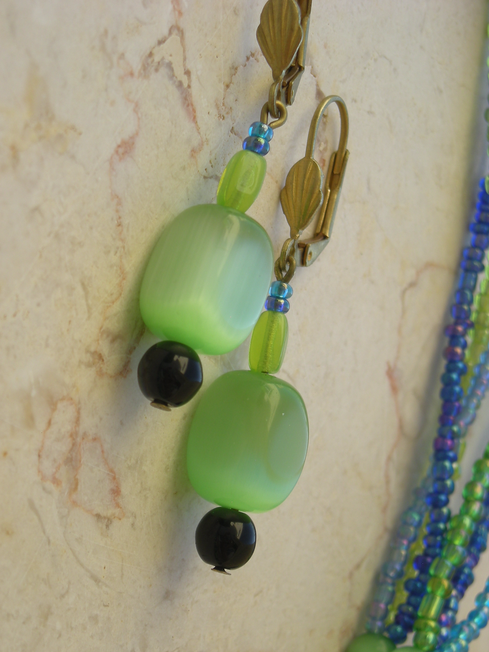 Thumbnail: Necklace in Blues and Green