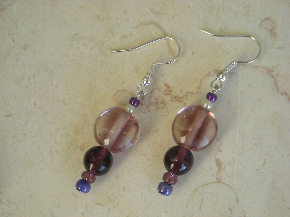 Thumbnail: Purple and Peach Necklace