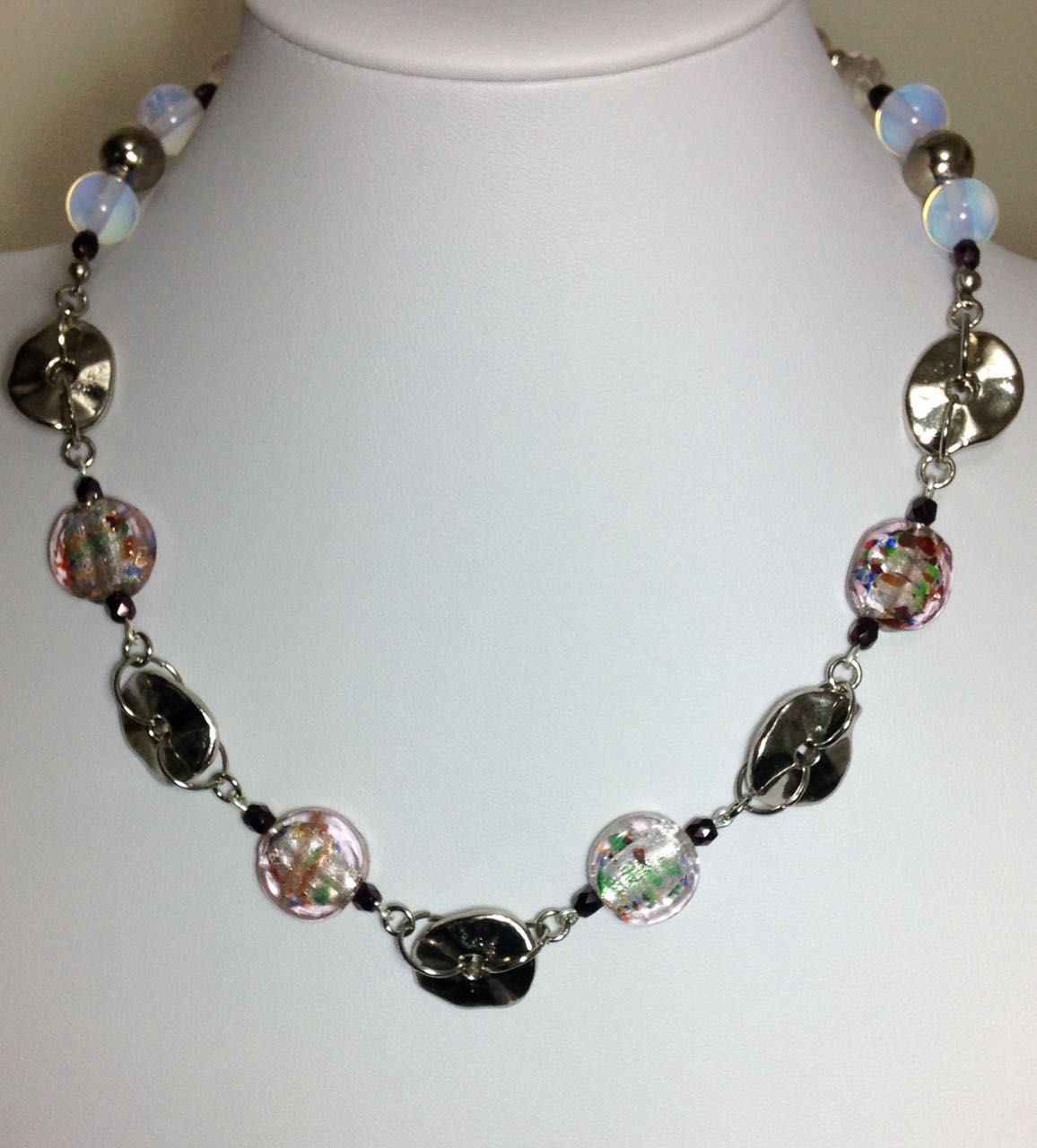 Subtle Pink and Silver Necklace