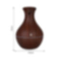 Wood Grain Vase-Shaped Humidifier – Cool Mist Aroma Diffuser (USB Powered)