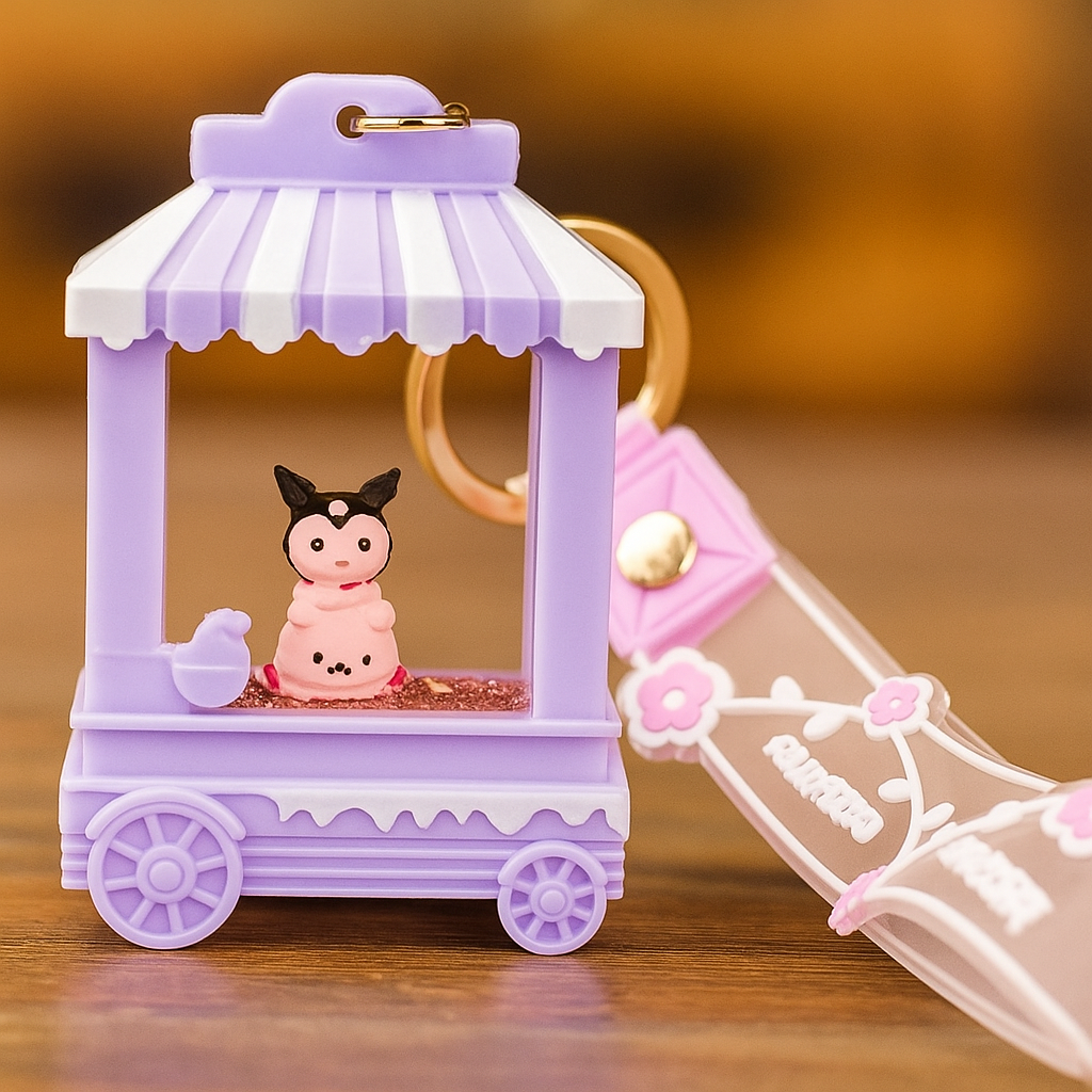 Mini Cute Pinky Doll Showpiece with Light – Decorative Night Lamp Keychain Style