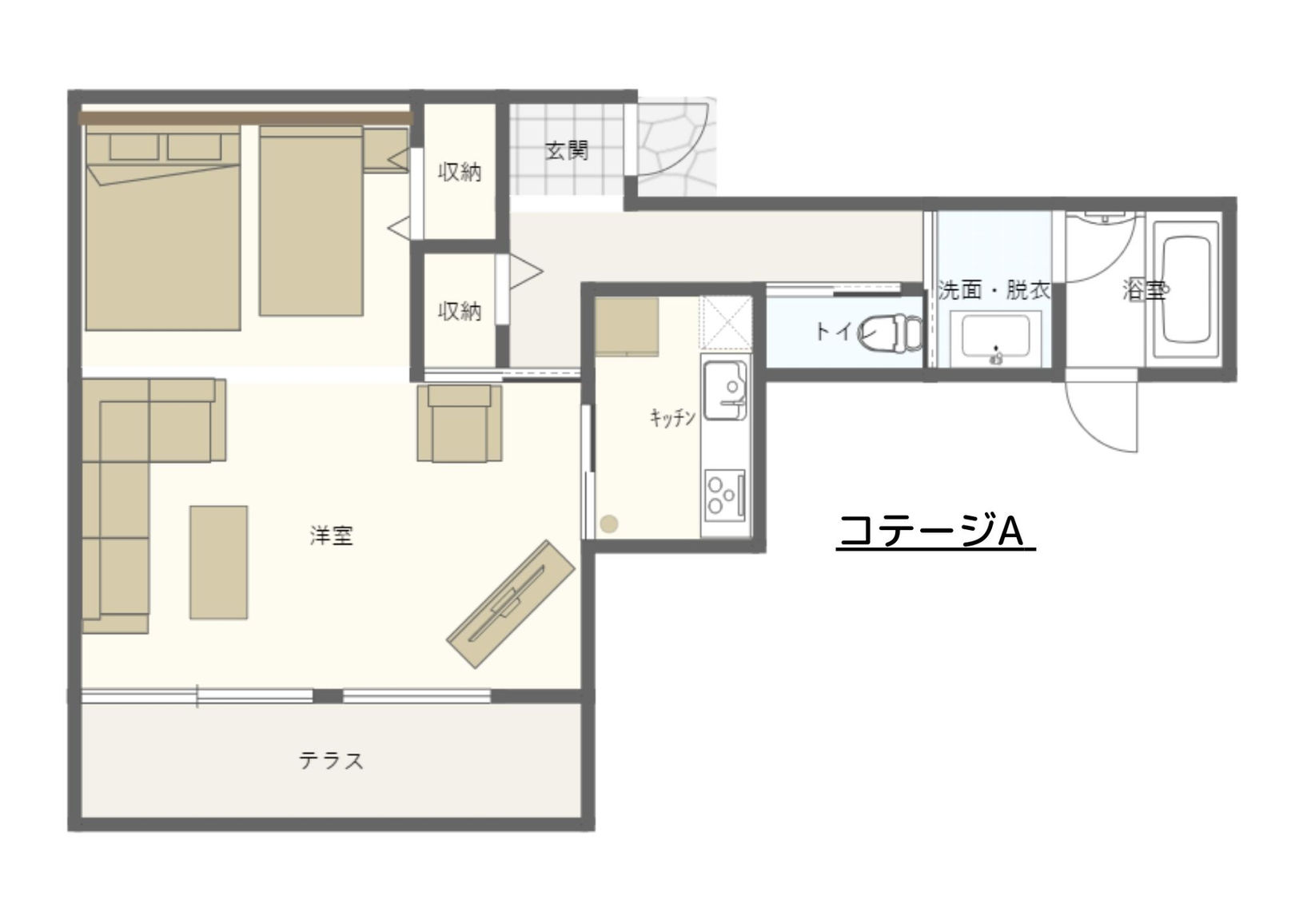 コテージA間取り