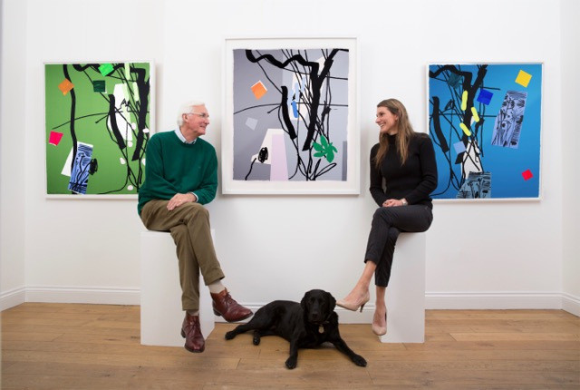 Anthony, Eleanor and Tweed with Bruce McLean
