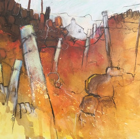 Brian Fletcher RBSA, Welsh Walls, Posts and Mountains