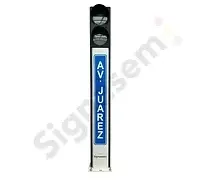 Foto con fondo blanco de la señalización vial - Poste Tipo Pedestal Pre-Fabricado para 2 o 3 Aspectos