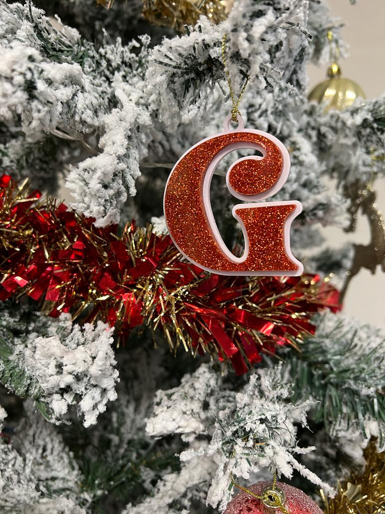 Thumbnail: Personalised Double Layered Initial Christmas Decoration