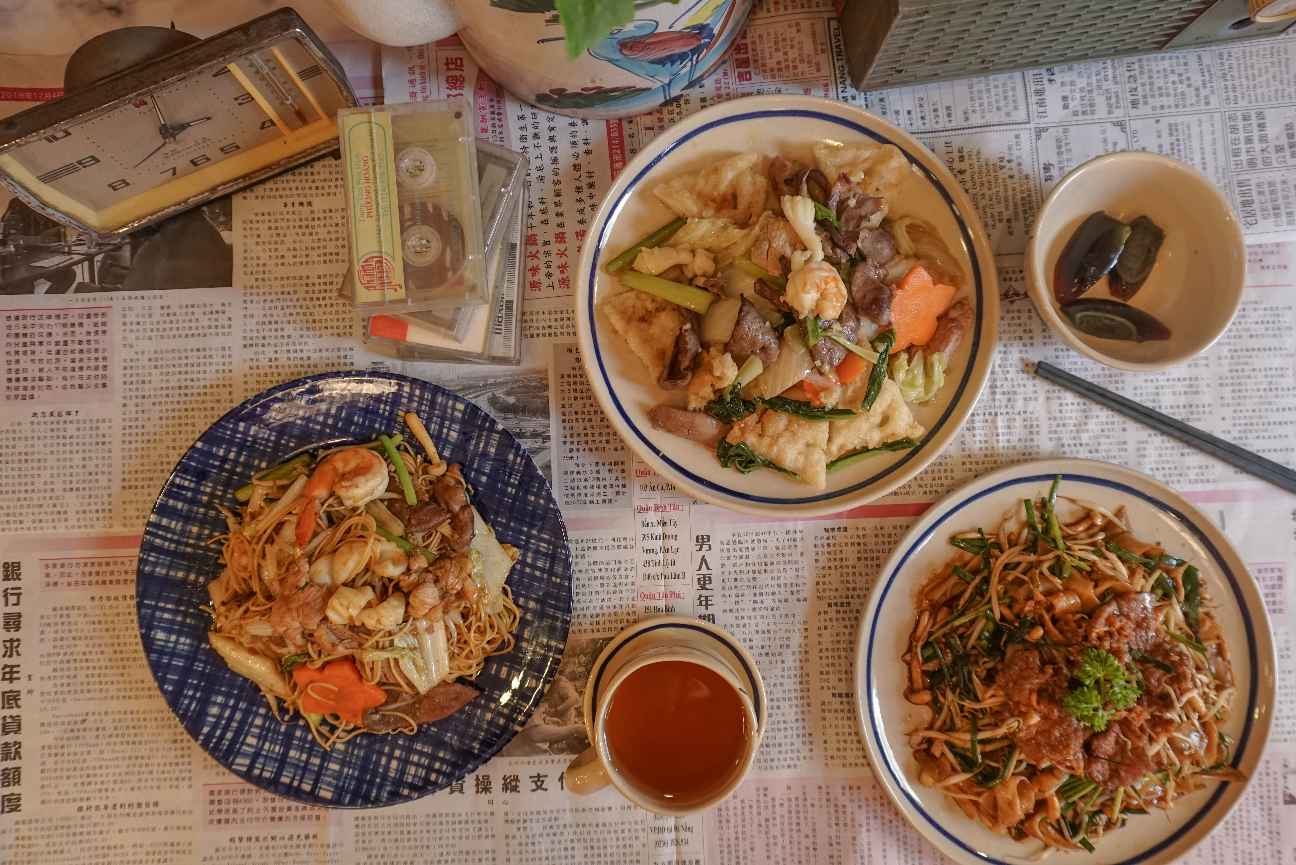 Arranged Food and Objects