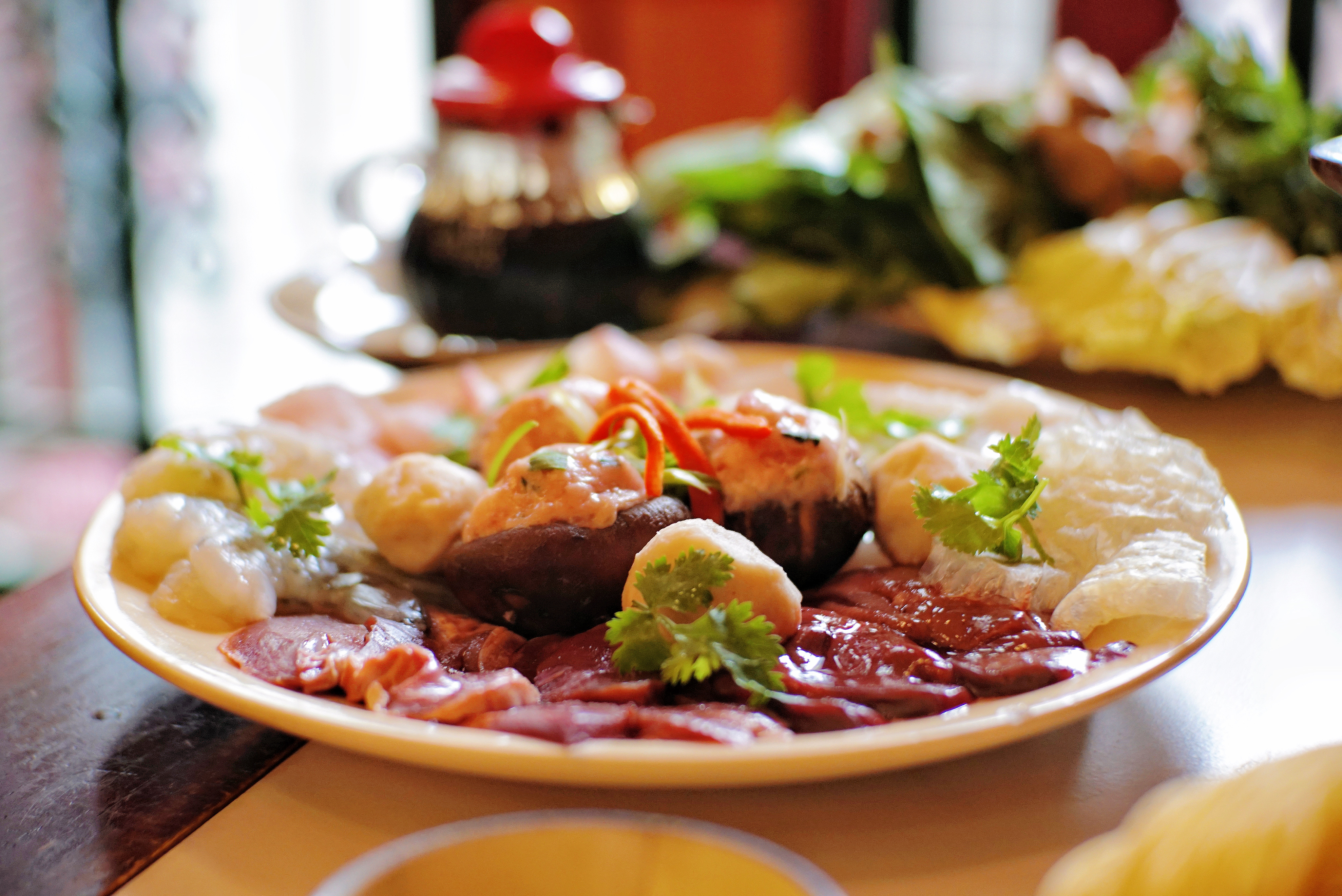 Arranged Food and Objects