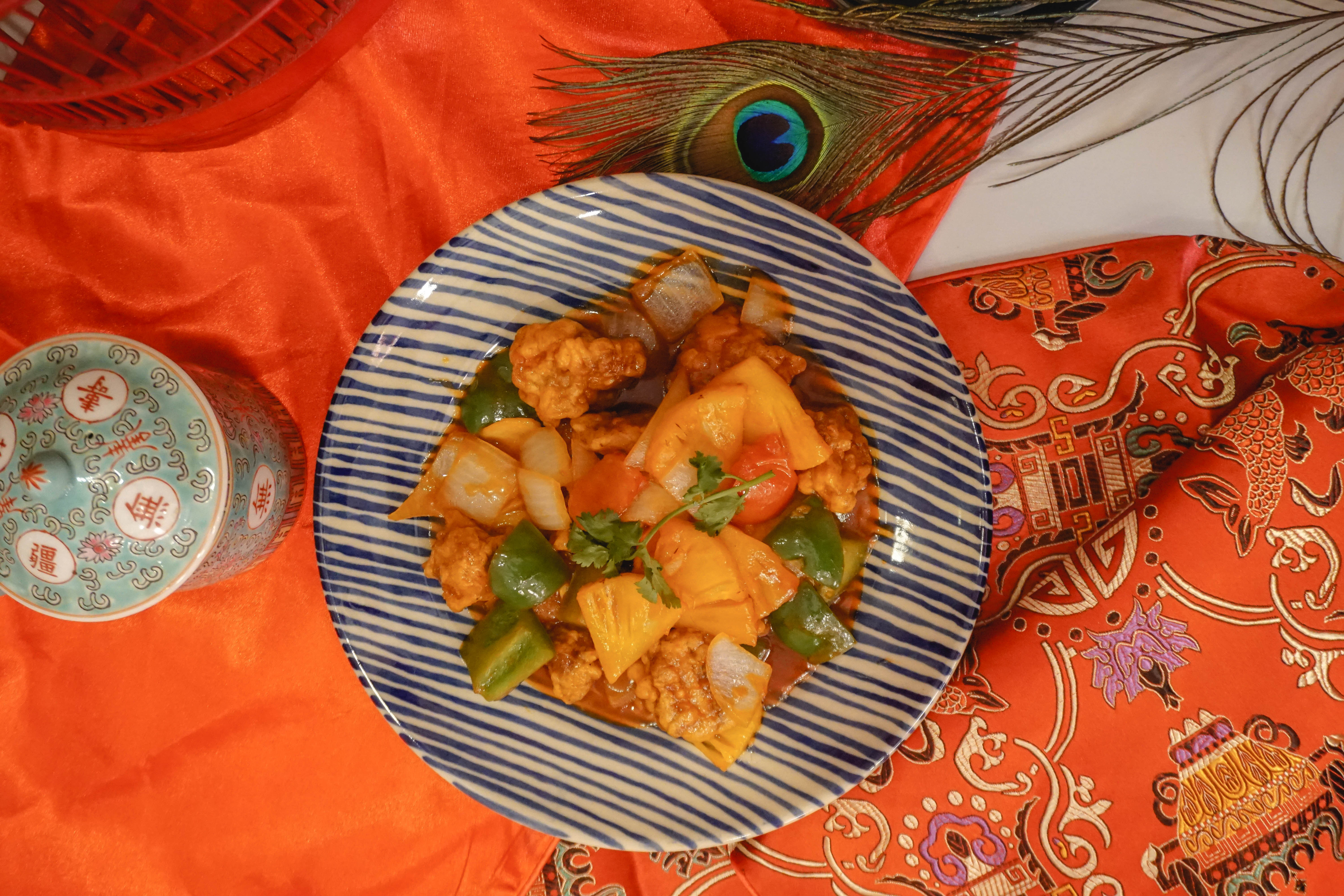 Arranged Food and Objects