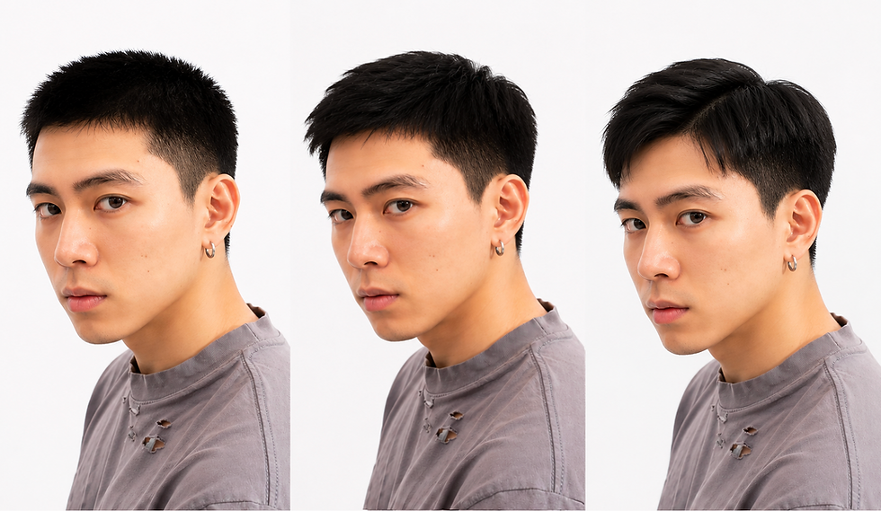 Crew Cut, Short Quiff hoặc Classic Side Part là những lựa chọn hoàn hảo cho lối sống này.