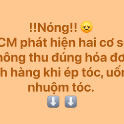 PHỐT TIỆM HỚT TÓC HIGHFIVE - HÀNH VI TÍNH SAI HÓA ĐƠN KHÁCH HÀNG KHI UỐN TÓC, NHUỘM TÓC, ÉP TÓC