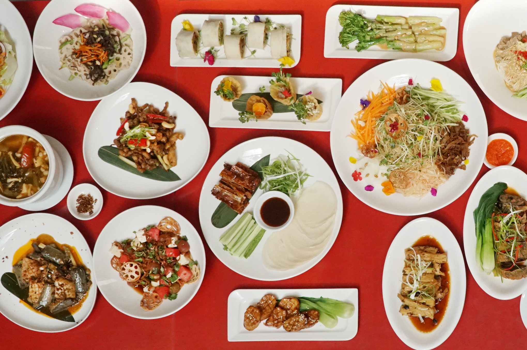 Arranged Food and Objects