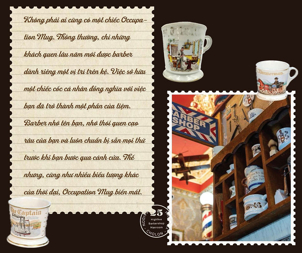 GIẢI MÃ NGHỀ TÓC - BÍ ẨN NHỮNG CHIẾC OCCUPATION MUG, CHIẾC CỐC CẠO RÂU NÓI LÊN NGHỀ NGHIỆP CỦA NGƯỜI ĐÀN ÔNG