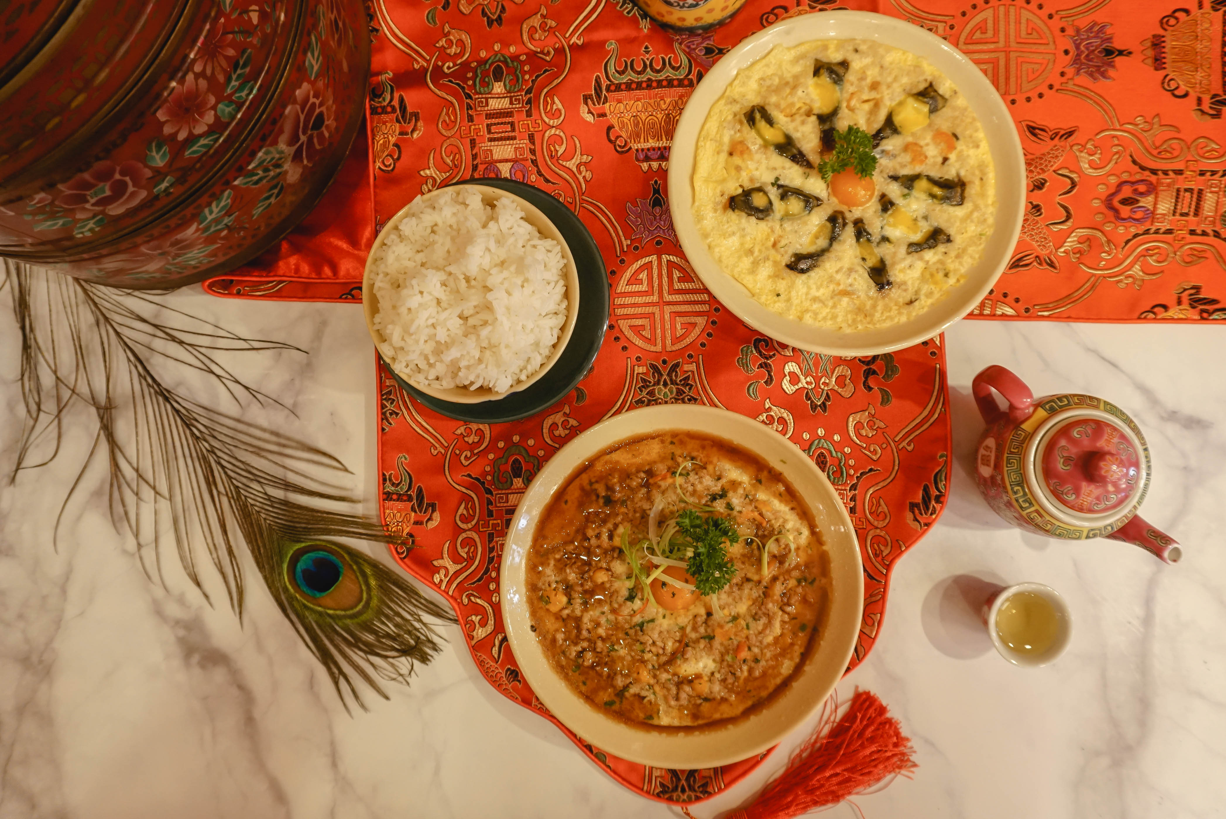 Arranged Food and Objects