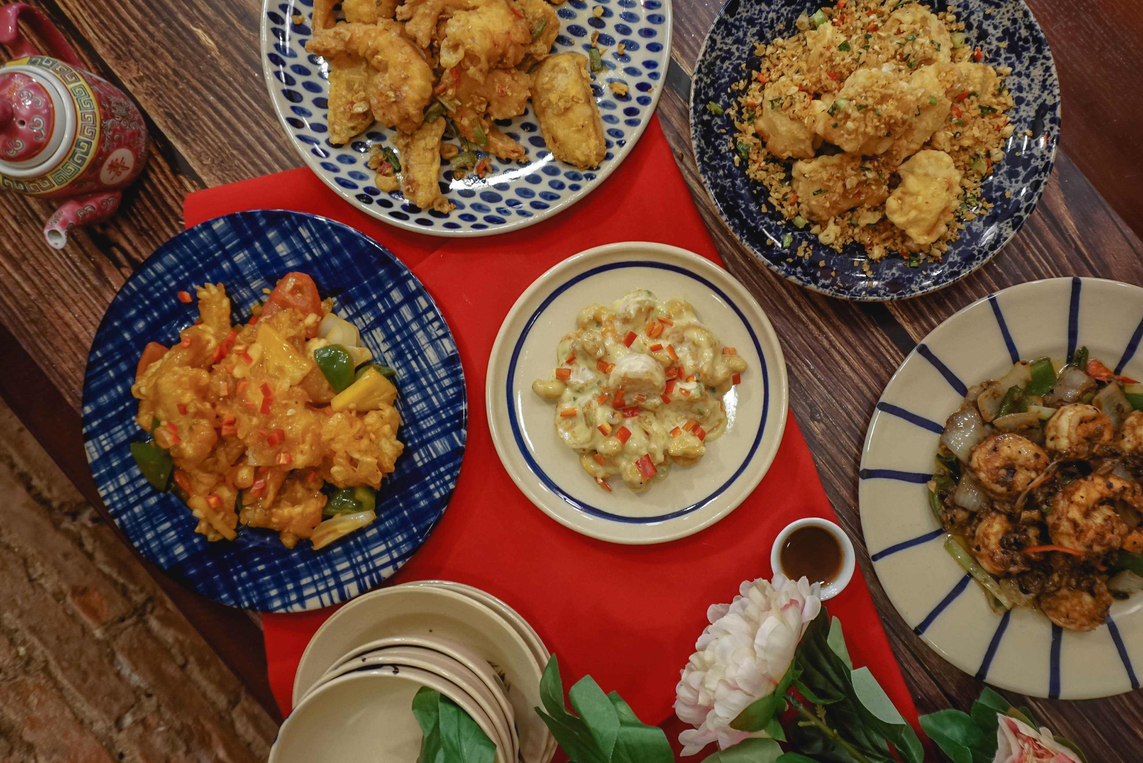 Arranged Food and Objects