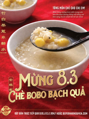 MỪNG 8/3 - TẶNG CHÈ BOBO BẠCH QUẢ TÀU HỦ KY ẨM THỰC QUẢNG ĐÔNG CHỢ LỚN
