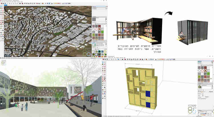 סקצ'אפ מדלים תלת מימדיים | סטודיו85 | אדריכלית שירי מוטס לוין