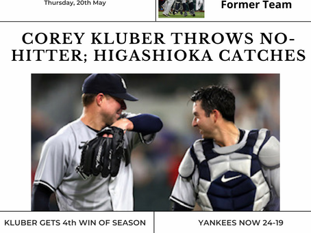 Kluber Pitches No-No vs Texas Rangers