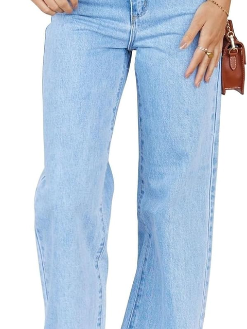 ETTELO Women Jeans Trendy Mid Waisted