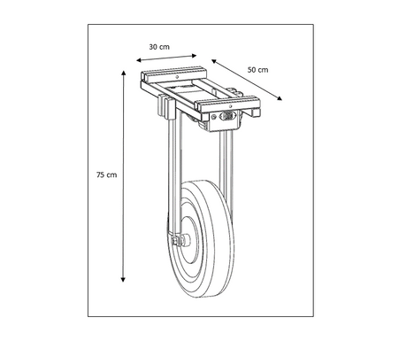 Electric Wheel Rescue Stretcher Franco Garda TSL Dimensions