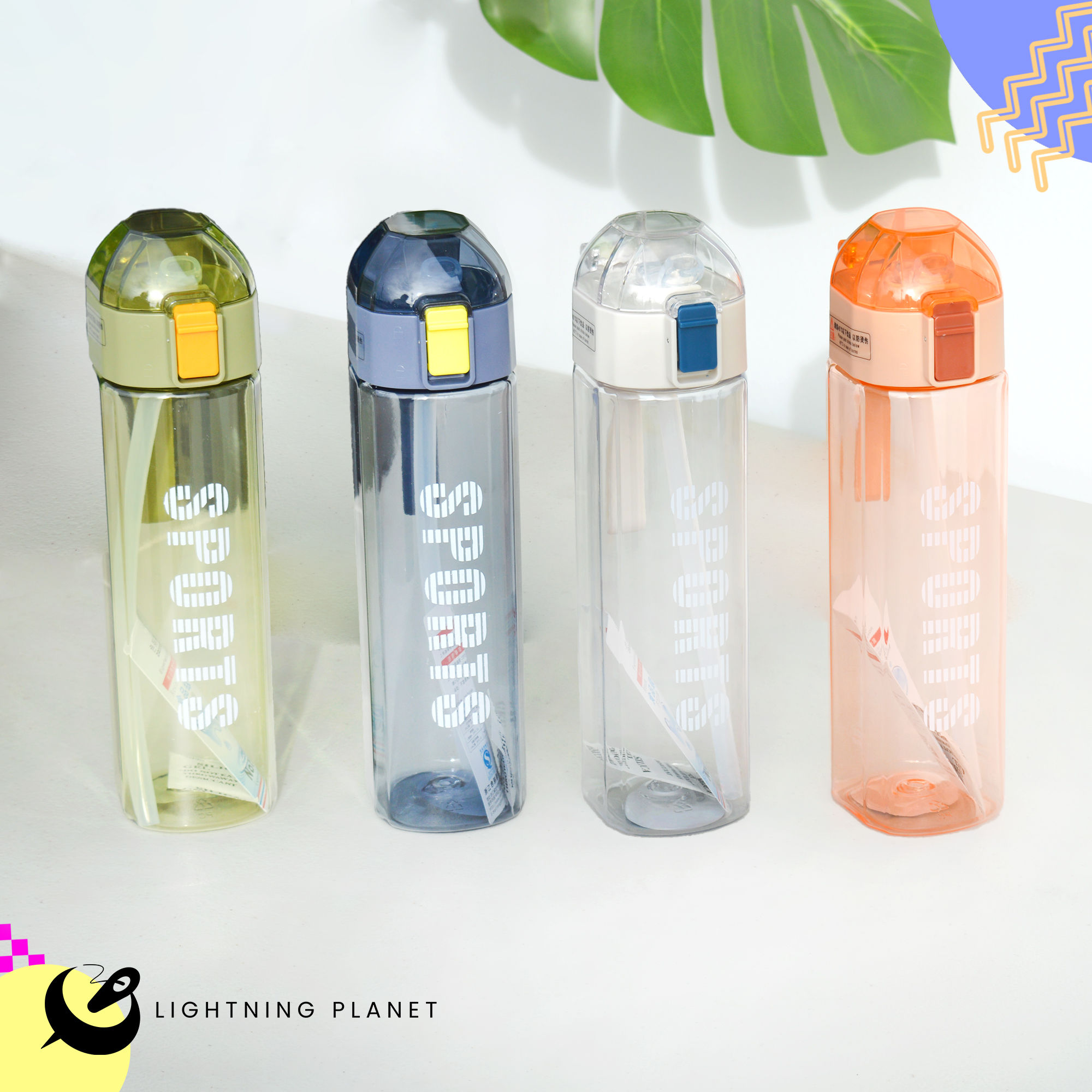 Simple square anti-drop fitness outdoor bottle