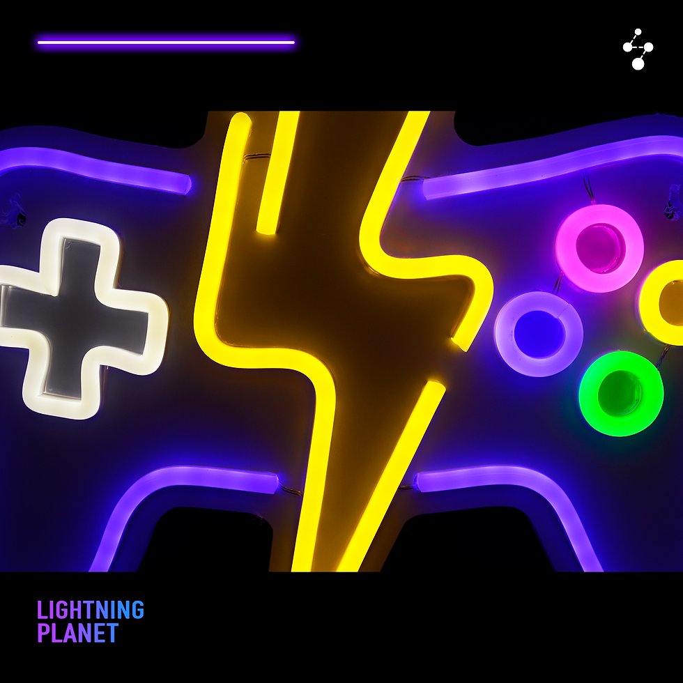 Thumbnail: Purple Game pad LED neon light USB