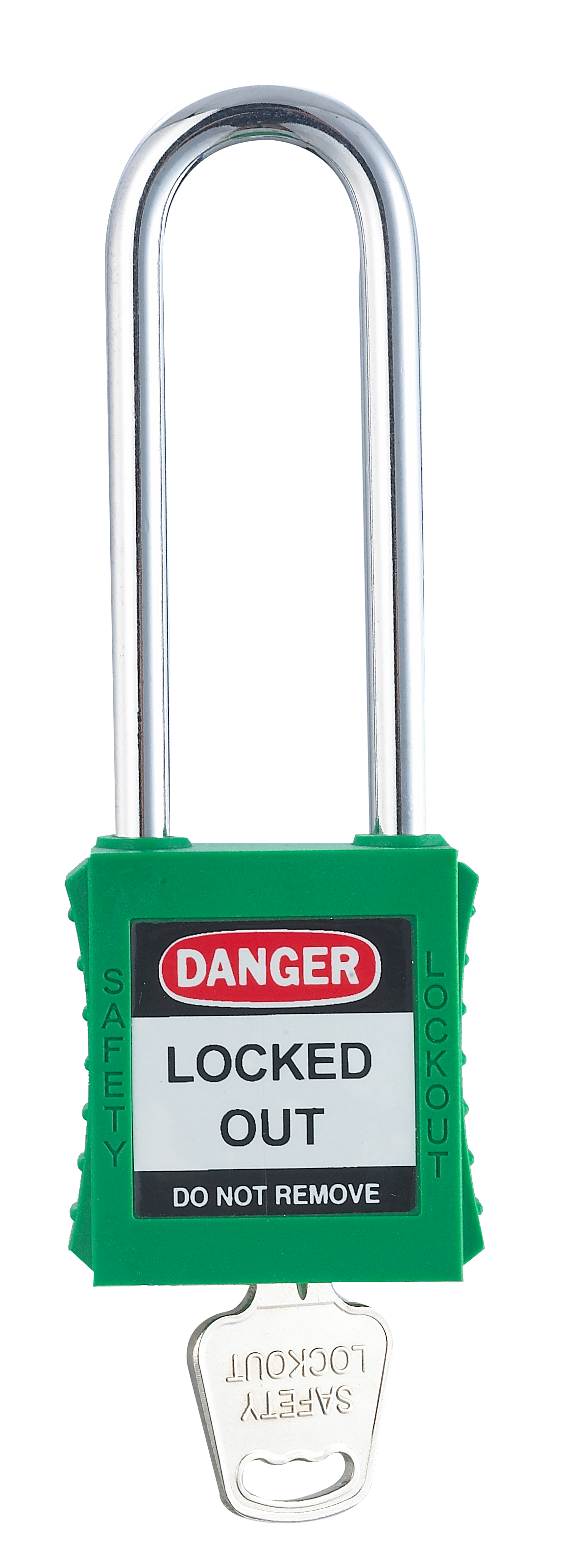 76mm Uzun Çelik Çene Emniyet Asma Kilit - YEŞİL - BD-G24