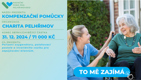 Kompenzační pomůcky pro Charitu Pelhřimov
