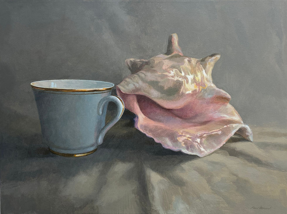 Still Life with Shell in Grey