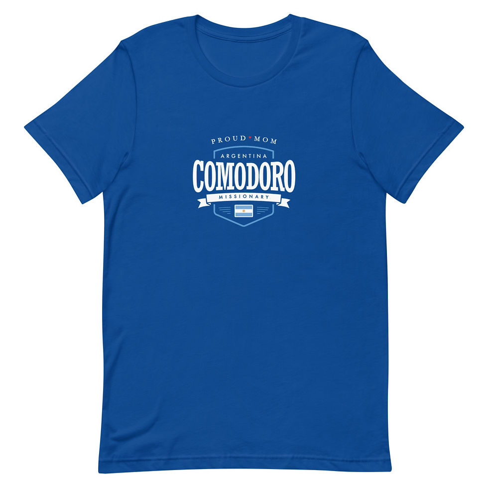 Thumbnail: Proud Mom Mission Shirt Argentina Comodoro Rivadavia - Unisex T-shirt