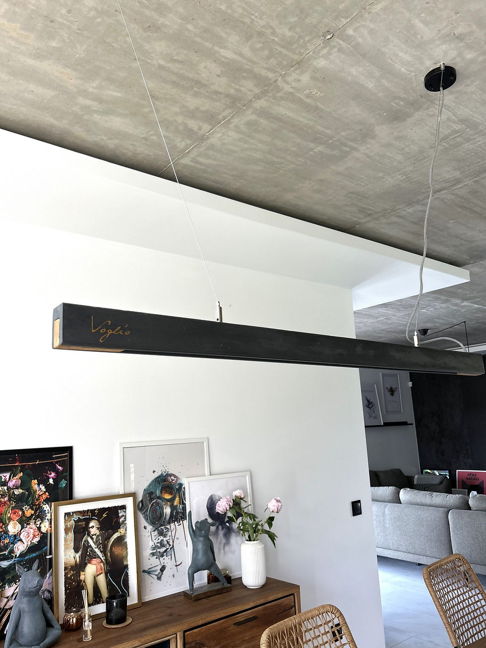 Thumbnail: Voglio black concrete lamp -80cm.