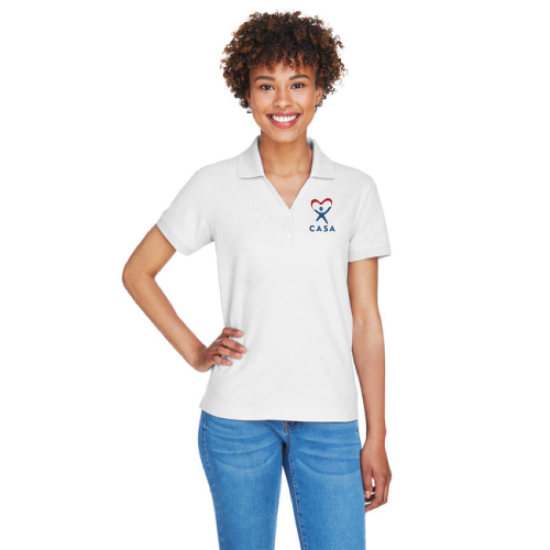 Thumbnail: CASA - Ladies' Pima Piqué Y-Collar Polo