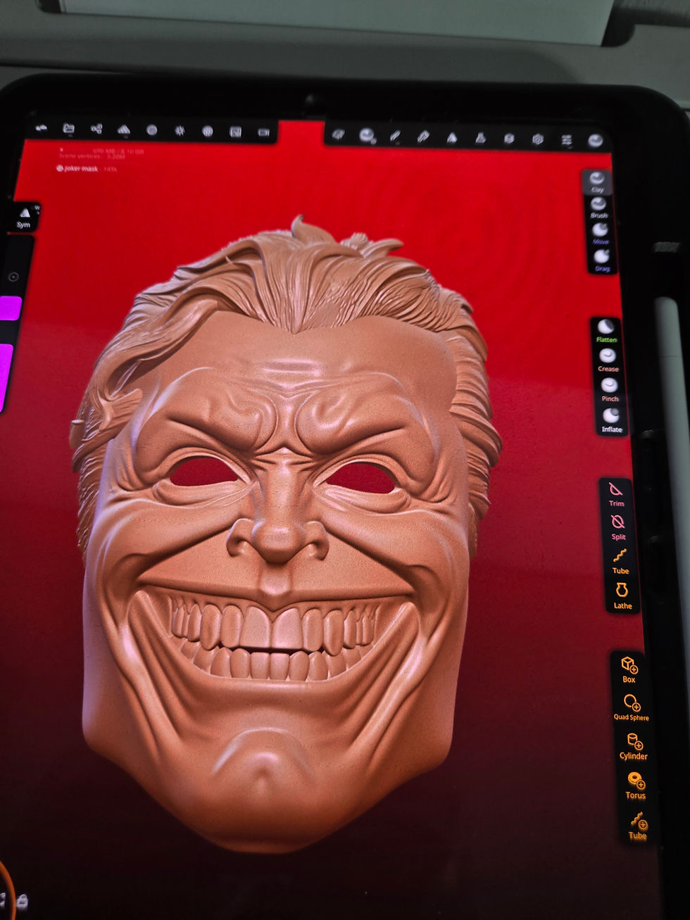 Thumbnail: The "Smiling Menace" | Hand-Finished 3D Printed Mask