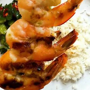 Grilled Shrimp W/Rice
