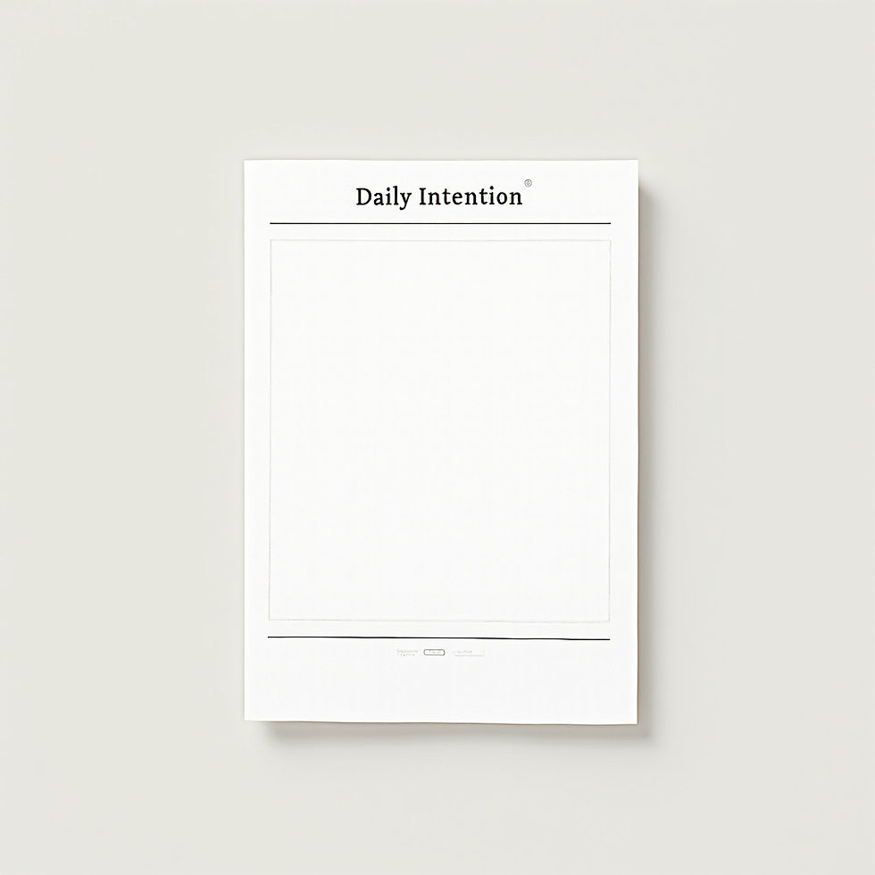 Daily Intention Worksheet