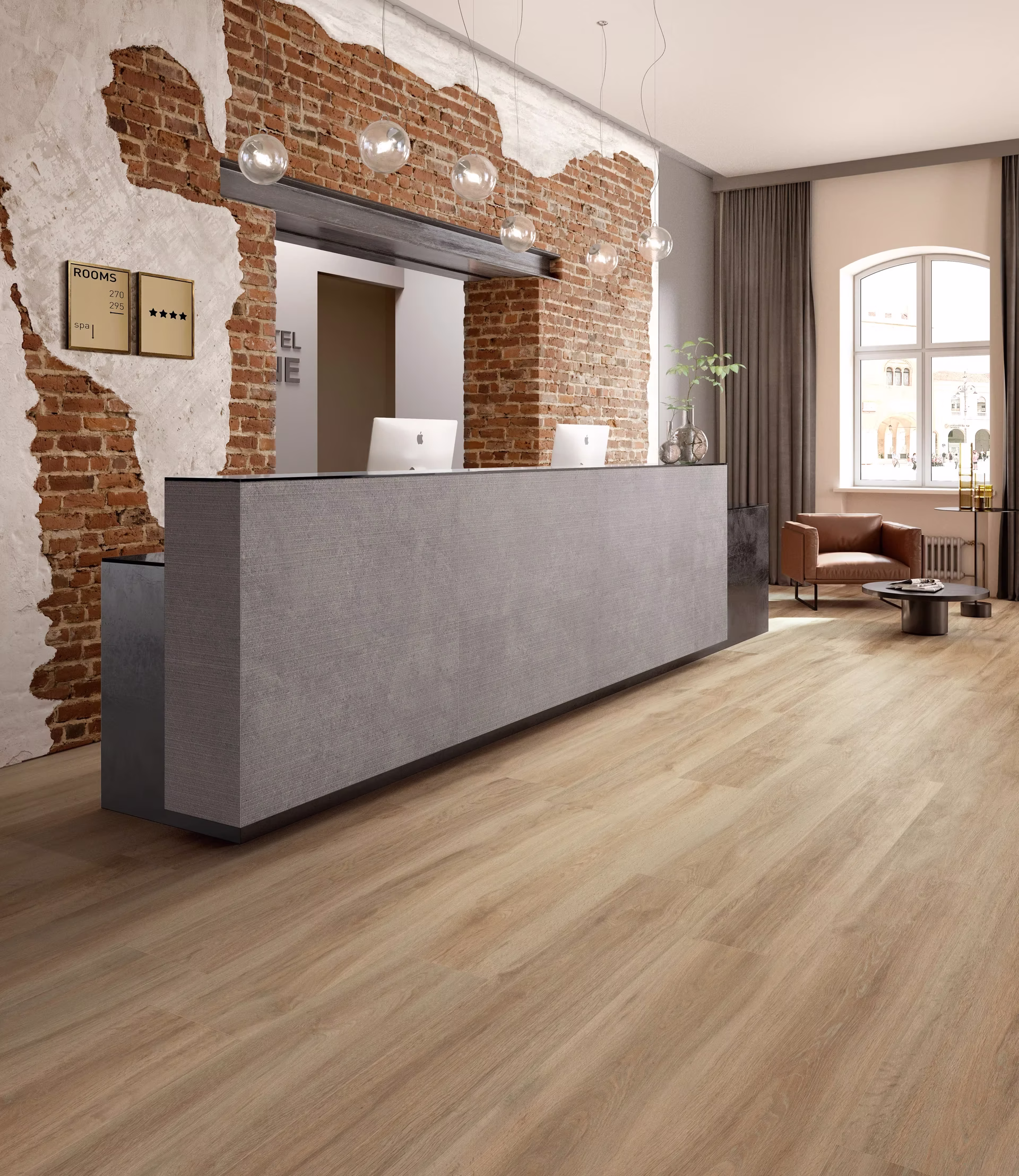 Highstone Light + Barkwood Naturalの木目調タイル