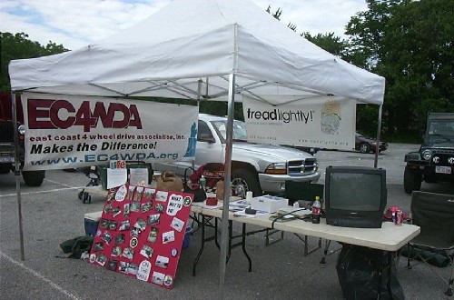 EC4AWDA and TreadLightly! event booth