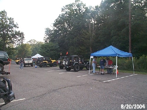 Jeeps parked at Long Island Off Road event