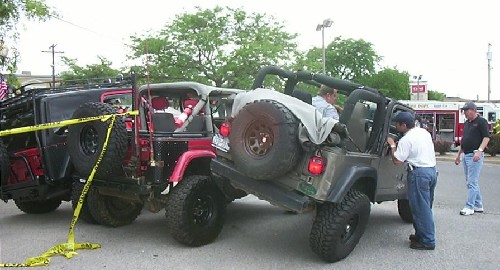 Two Jeeps parked, Long Island Off Road