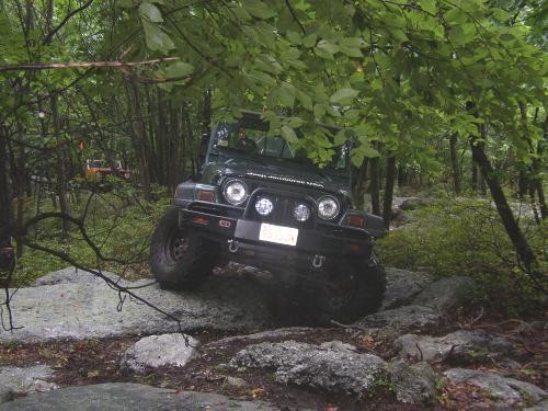 Jeep navigating rocky terrain, Long Island Off Road